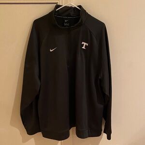 Nike Men's Black Quarter zip pullover - White Tennessee Power T logo 3XL